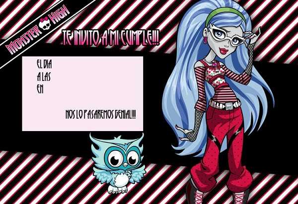 Las más lindas invitaciones para tu fiesta Monster High! | Fiesta101