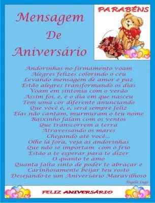 LINDAS MENSAGENS DE ANIVERSÁRIO ~ imagens para celular LINDAS MENSAGENS DE ANIVERSÁRIO ~ imagens para celular