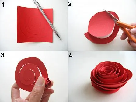 Lindas rosas de papel (Decoracion de Interiores) - Creativekaroo'