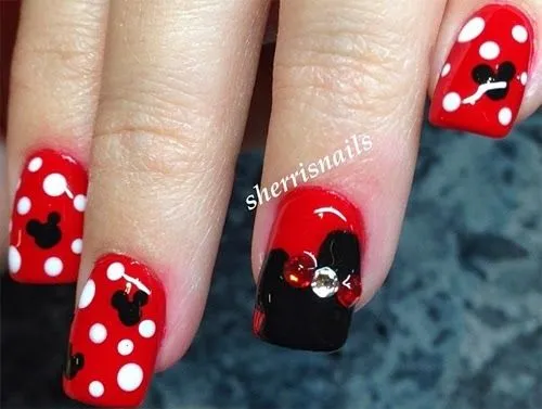 Lindisima Blog: Uñas decoradas con Minnie Mouse