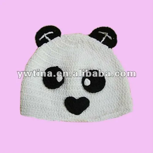 Lindo!! El diseño de oso panda baby crochet sombrero/bebé sombrero ...