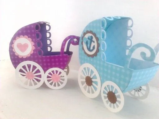 Moldes coche de bebé recuerdos baby shower - Imagui