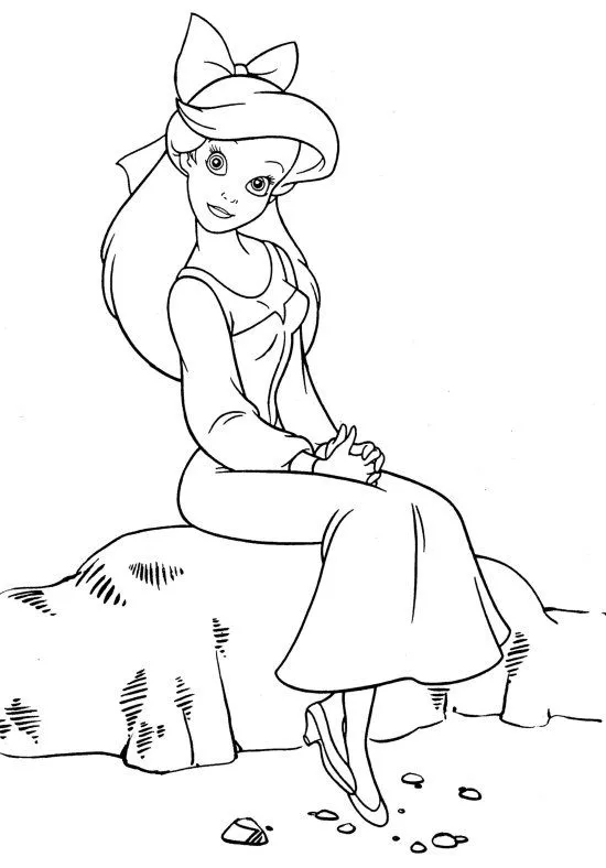 Lindos desenhos da Ariel a pequena sereia para colorir pintar ...