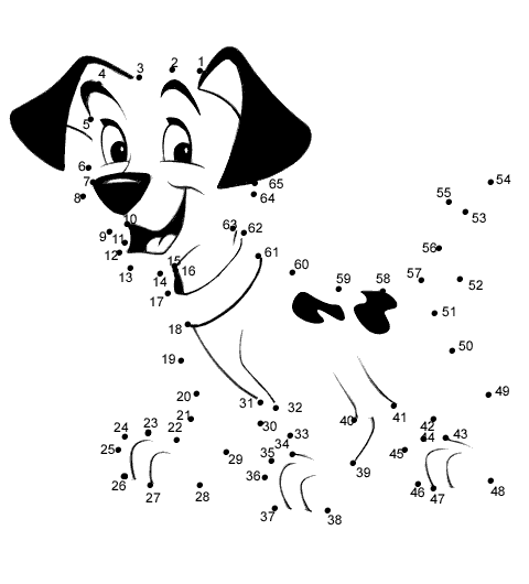mis lindos dibujos: unir puntos y colorear perro