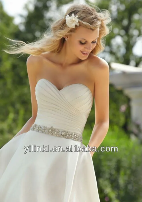 A line 2013 del nuevo modelo de raso de Color blanco Sexy vestidos ...