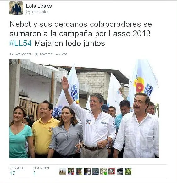Lista de los LOLALEAKS publicados en Twitter « Lola Cienfuegos