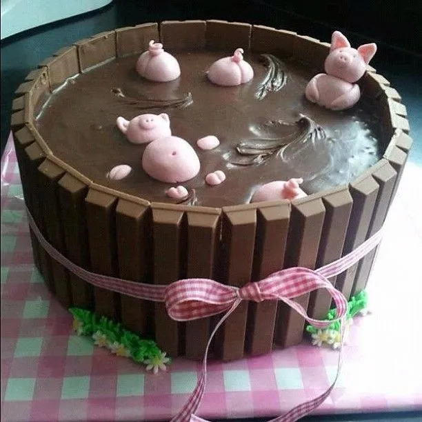 Little porks cake! - Torta de puerquitos :) | Galletas, cupcakes y ...