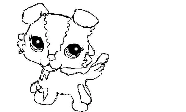 Littlest Pet Shop Dog Coloring Pages | cute lps Dog Colouring ...