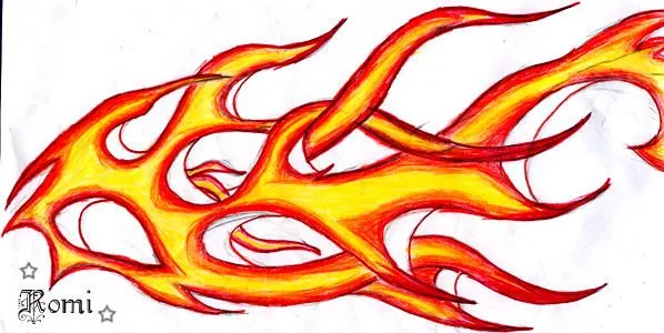 Dibujo de llamas de fuego - Imagui