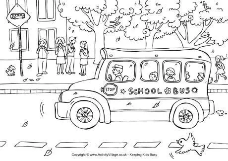 Llega el autobús | Back to school, dibujos para colorear de ...