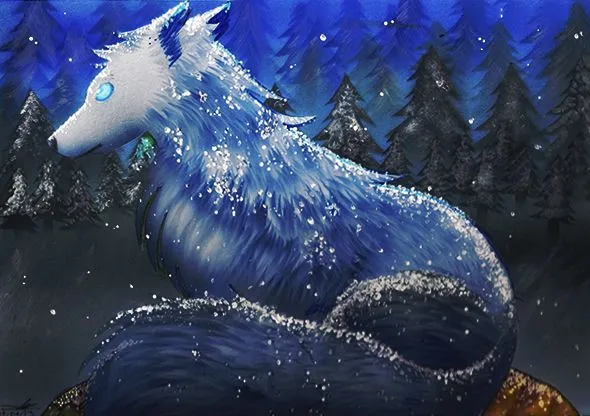 Lobo bajo la nieve by Shimi34 on DeviantArt