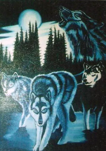 Lobos en Luna llena Erasmo Angarita Tovar - Artelista.com