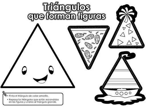 Figuras en forma de triangulo para colorear - Imagui