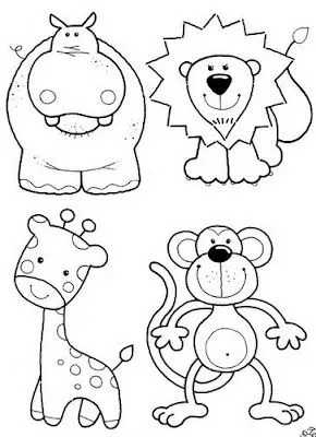 Dibujos para colorear de animales tiernos - Imagui