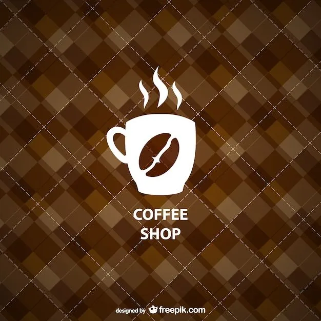 Logo de cafetería con fondo geométrico | Descargar Vectores gratis