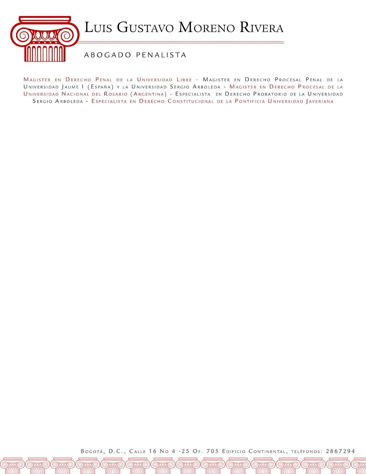 Logo y Membrete Luis Gustavo Moreno Rivera - Abogado Penalista ... Logo y Membrete Luis Gustavo Moreno Rivera - Abogado Penalista ...