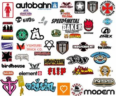 aqui van los logos de las mejores marcas de skate.....