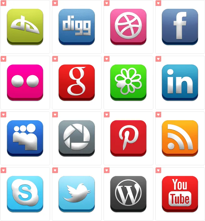 Logos con nombres de todas las redes sociales - Imagui