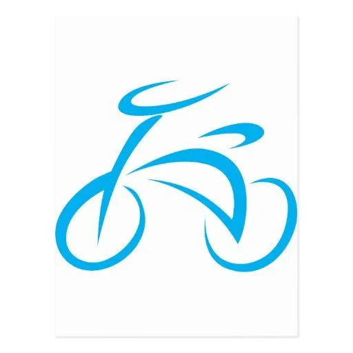 Logotipo Biking de la bicicleta azul fresca Etiqueta De Parachoque ... Logotipo Biking de la bicicleta azul fresca Etiqueta De Parachoque ...