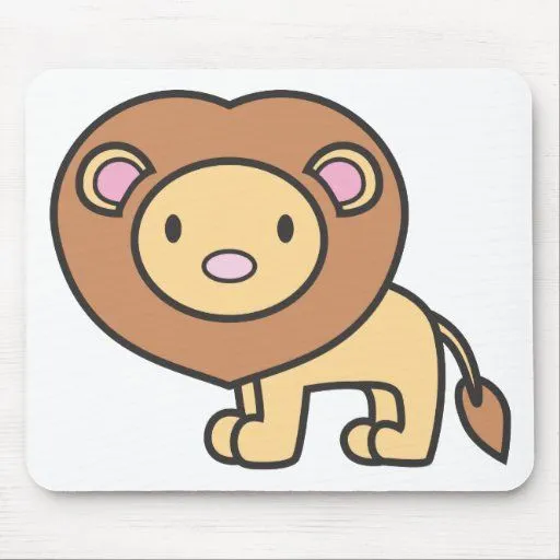Logotipo del dibujo animado del león alfombrillas de ratones | Zazzle