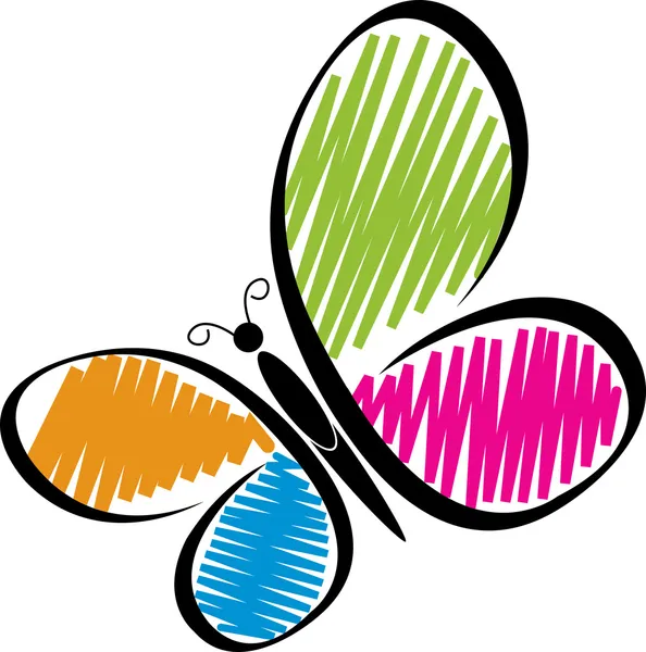 logotipo de la mariposa — Vector stock © magagraphics #9770058