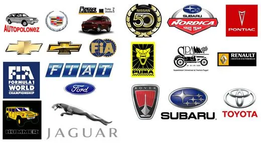 Logotipos en vectores de empresas de automóviles foto