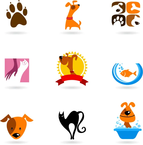 Logotipos e iconos del animal doméstico — Vector stock © marish ...