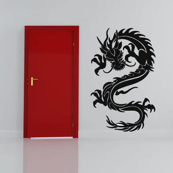 Long Windy Dragon Wall Art Sticker Wall Decals Transfers | eBay