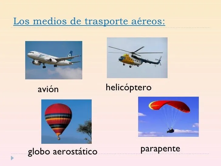 medios de transportes aereos