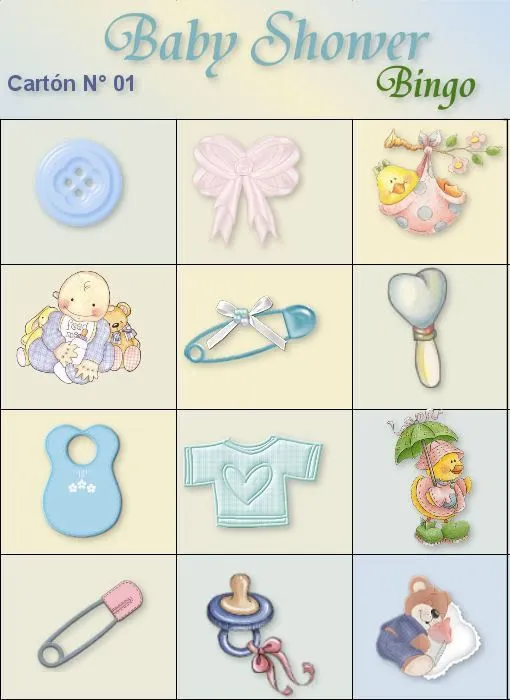 Loteria Para Baby Shower Image Imprimir Juegos Kootationcom ...