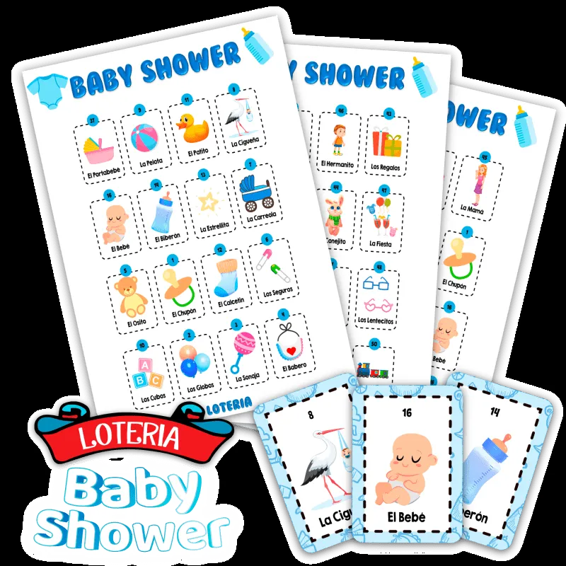 Lotería Baby Shower Imprimible – AseMedia Digital Studio