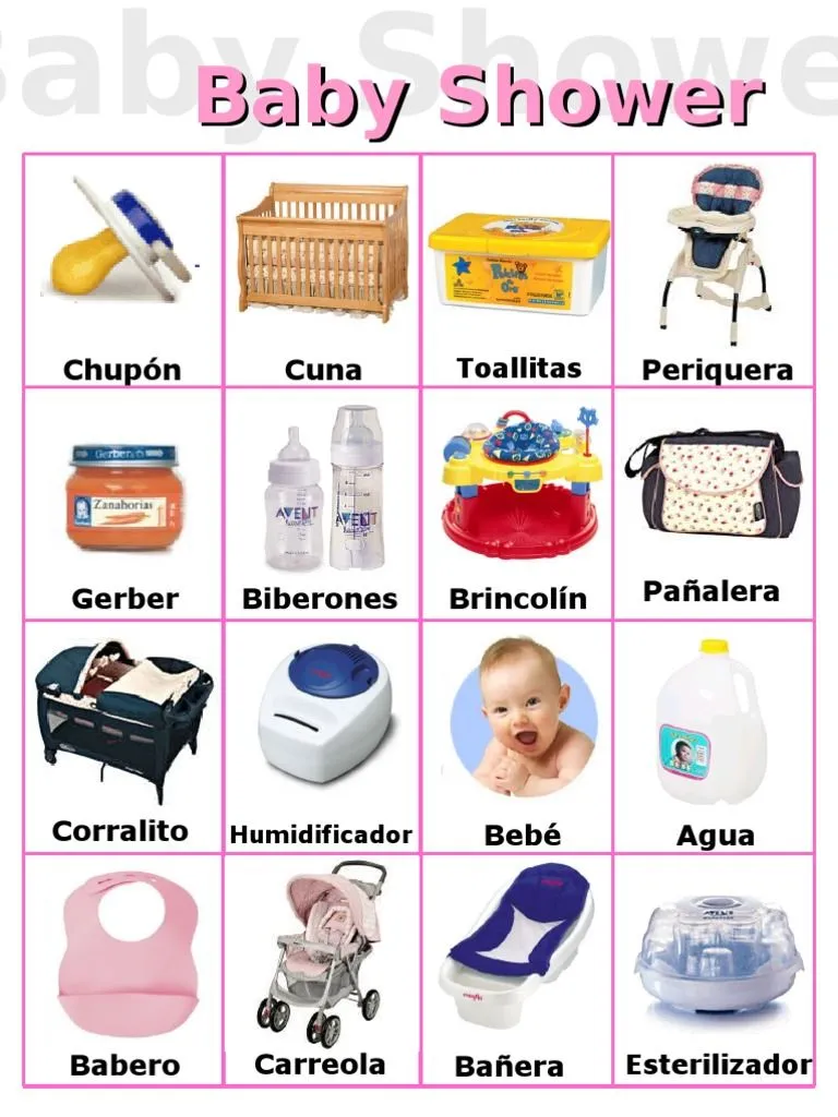 Loteria Baby Shower - NENA | PDF | Maternidad | Eventos sociales