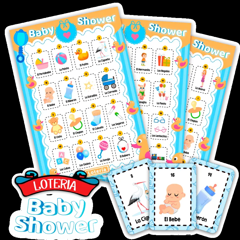 Lotería Baby Shower de Patitos Imprimible – AseMedia Digital Studio