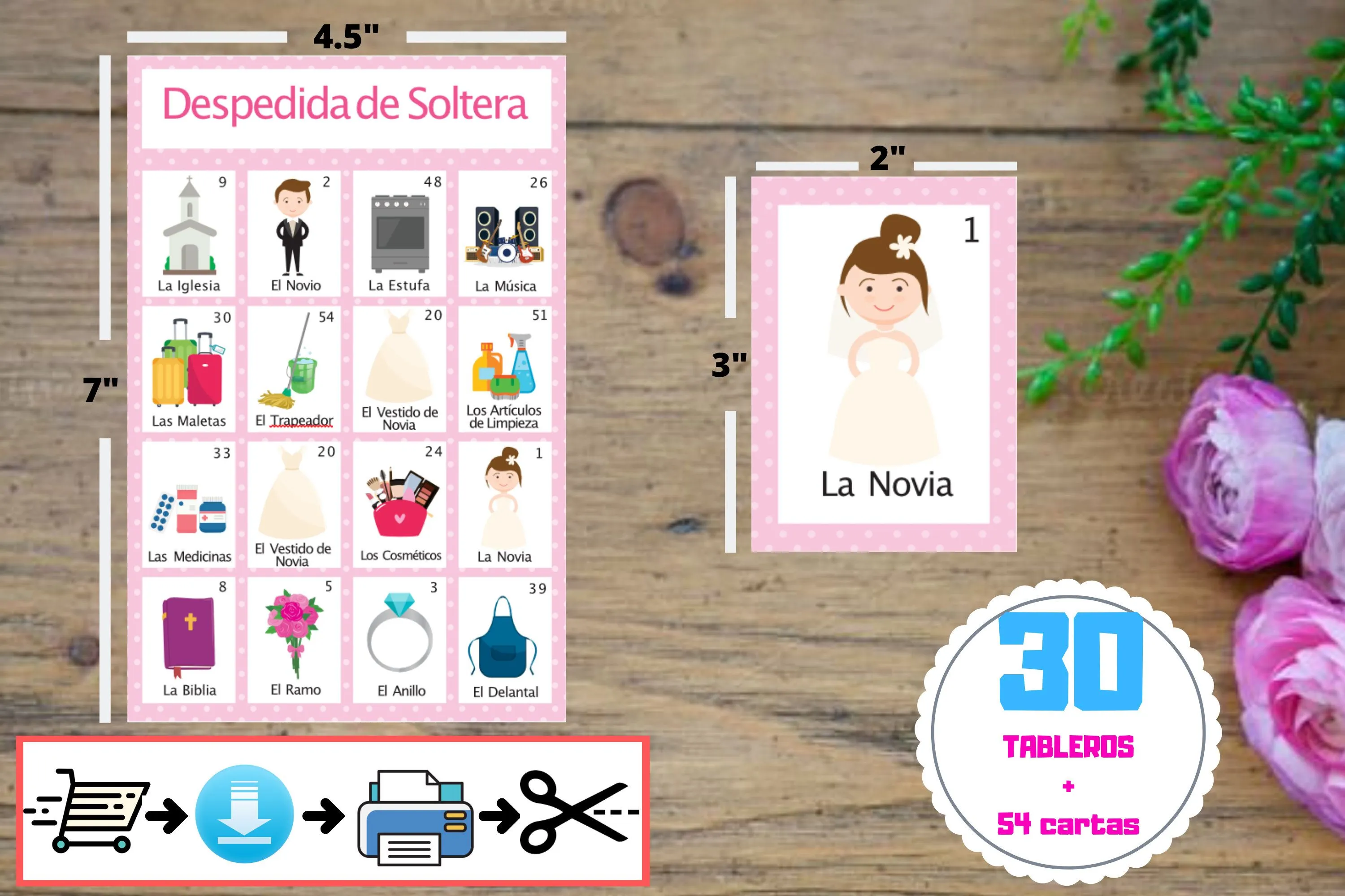 Loteria Despedida de soltera en Español para imprimir. Juego - Etsy México