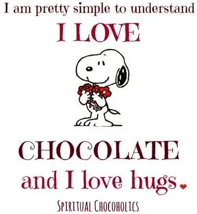 I love chocolate and hugs" | Snoopy and the Peanut gang | Pinterest I love chocolate and hugs" | Snoopy and the Peanut gang | Pinterest