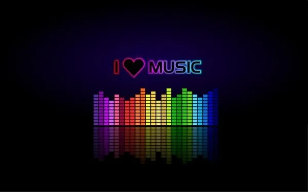 I LOVE MUSIC (Wallpaper) Free vector in Open office drawing svg ...