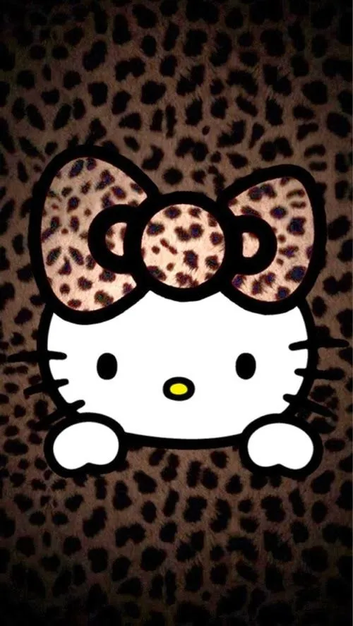 LOve Pink~: Brown Leopard HelloKitty Wallpapers