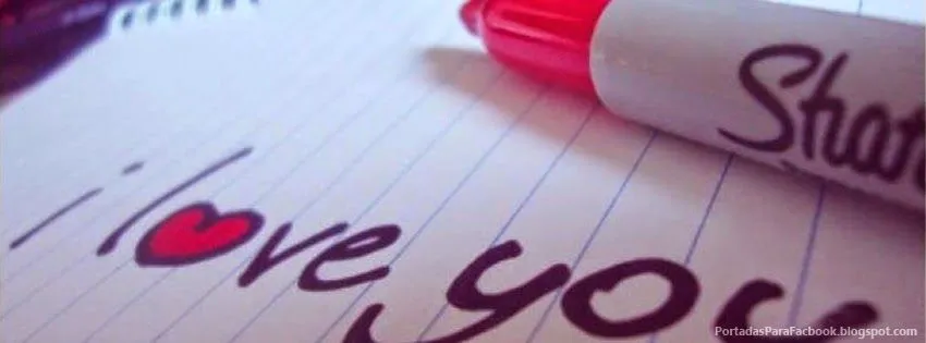 I love you escrito en papel | Portadas para Facebook