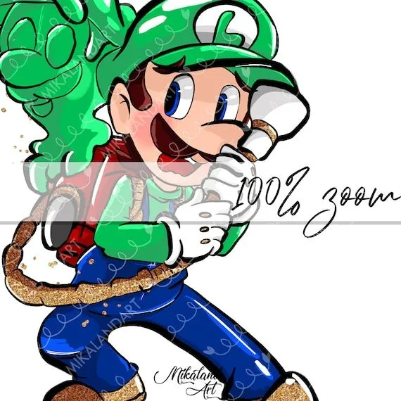 Luigi ClipArt dibujado a mano Mansión Fantasmas Verde - Etsy México