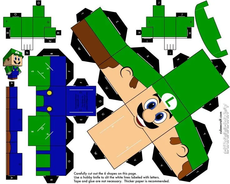 Luigi Cubeecraft | Cubeecraft | Pinterest | Papercraft, Brother ...