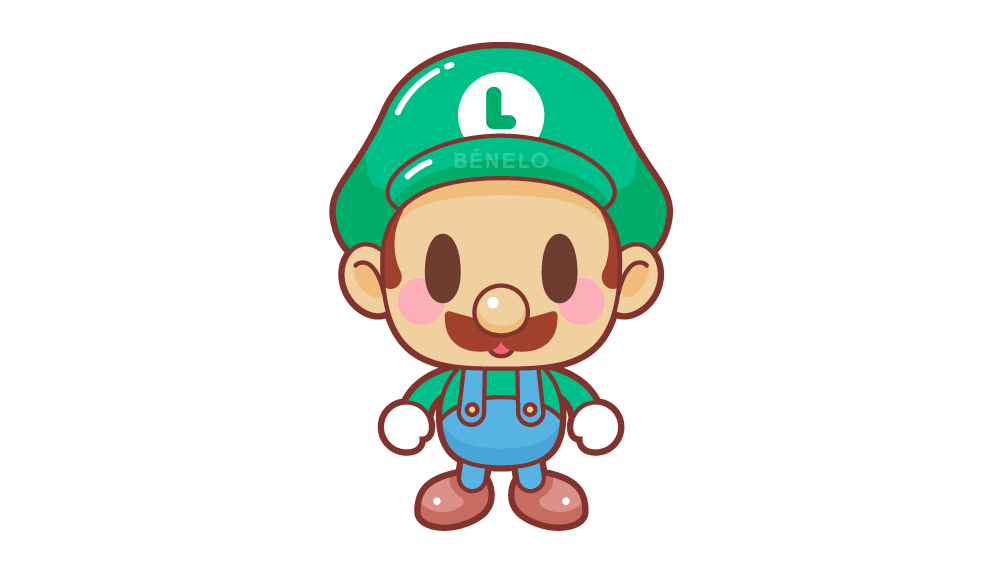 Luigi dibujo Kawaii fácil