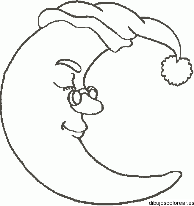 Dibujos para colorear conejo en la luna - Imagui