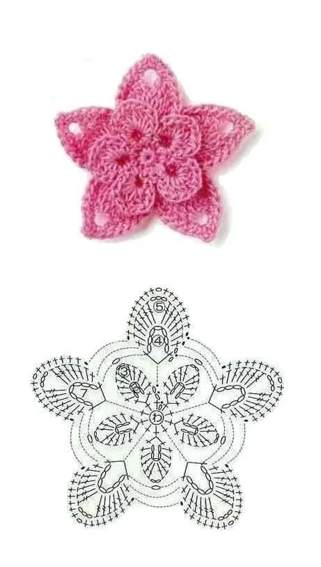Luty Artes Crochet: Flores e Folhas em Crochê + Gráficos ...
