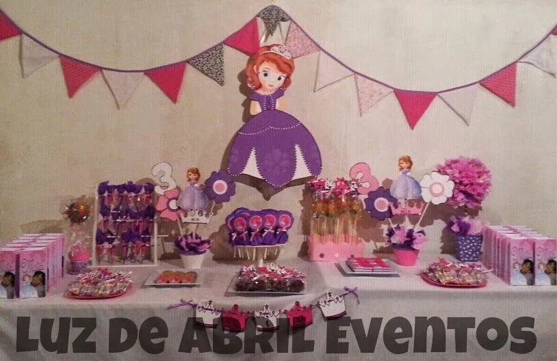 Luz De Abril Eventos: Candy Bar Full Temática Princesa Sofía