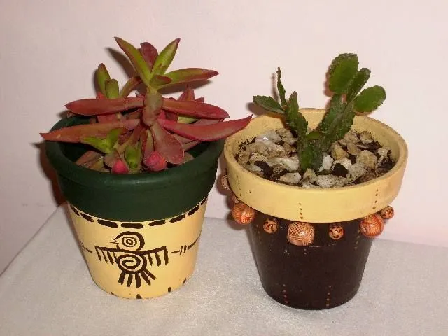 Macetas decoradas segun los ambientes Macetas decoradas segun los ambientes
