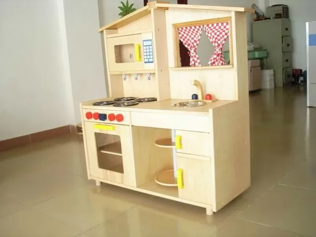 de madera de cocina para niños de juguete en color natural-otros ...