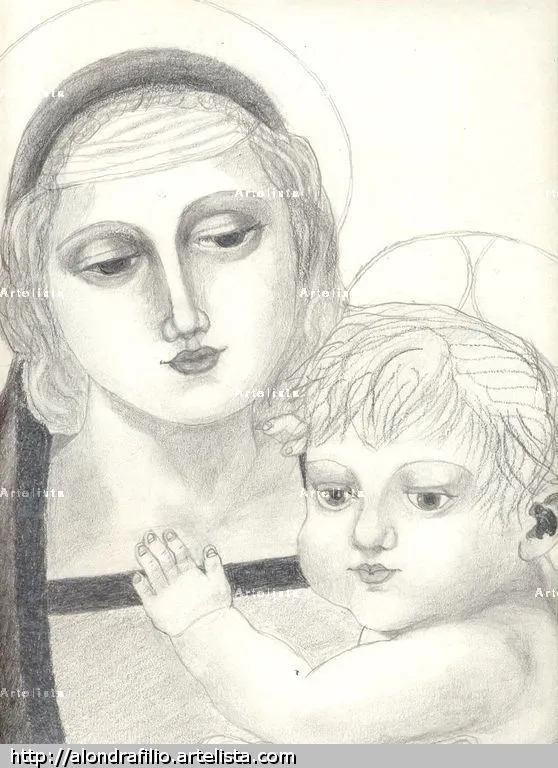 Madona y niño Jesús de Rafael Alondra Lucía Filio Monter - Artelista.