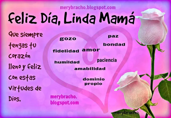 Madre Linda y Especial Que tengas un Corazón Feliz | Entre Poemas ...