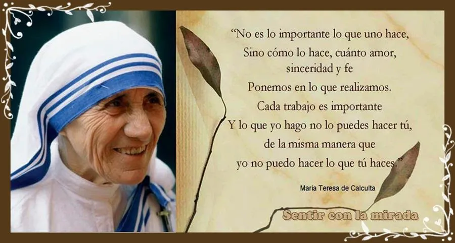 MADRE TERESA DE CALCUTA – MENSAJES DE REFLEXION – MENSAJES ...