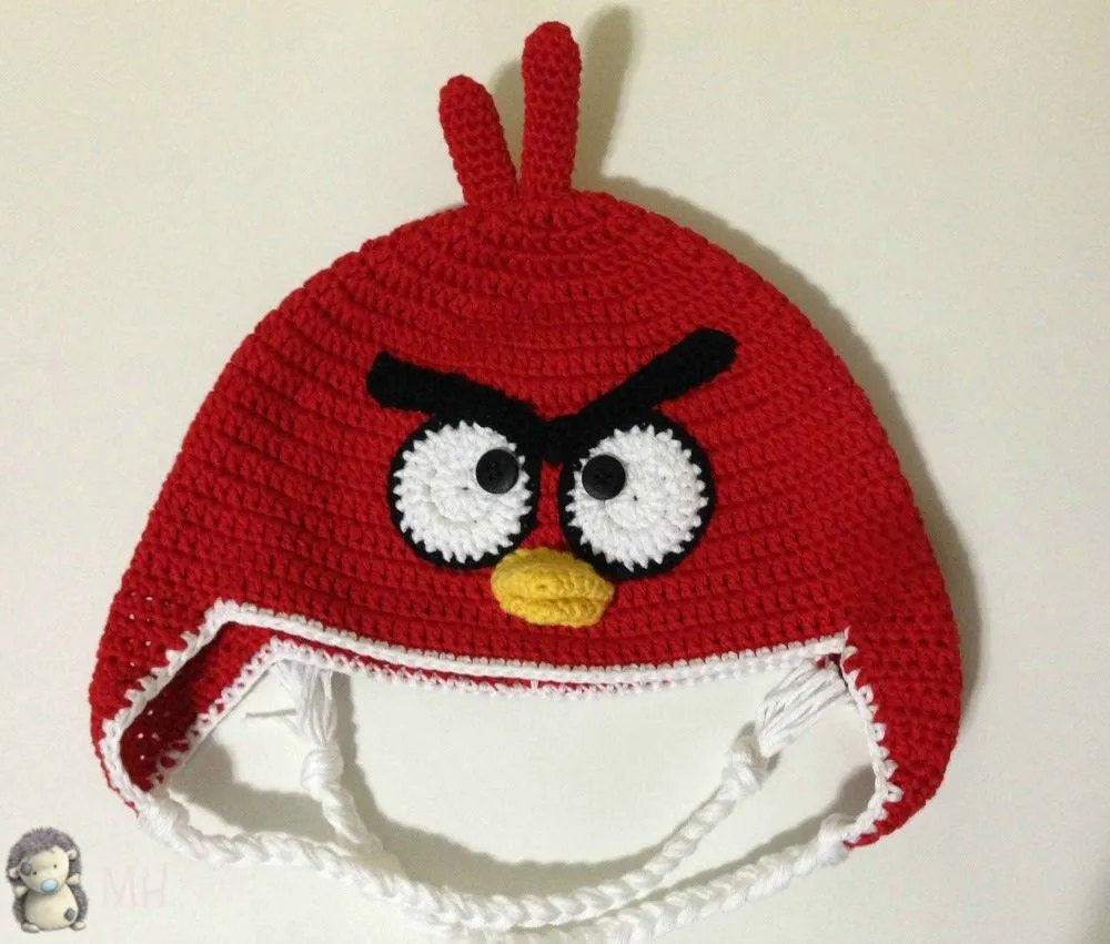 MADRES HIPERACTIVAS: Gorro a Crochet Angry Bird Rojo, patrón